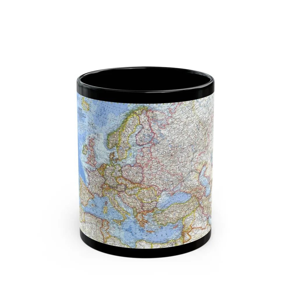 Europe (1962) (Map) Black Coffee Mug-11oz-Go Mug Yourself