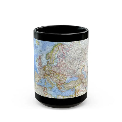 Europe (1962) (Map) Black Coffee Mug 15oz - Go Mug Yourself