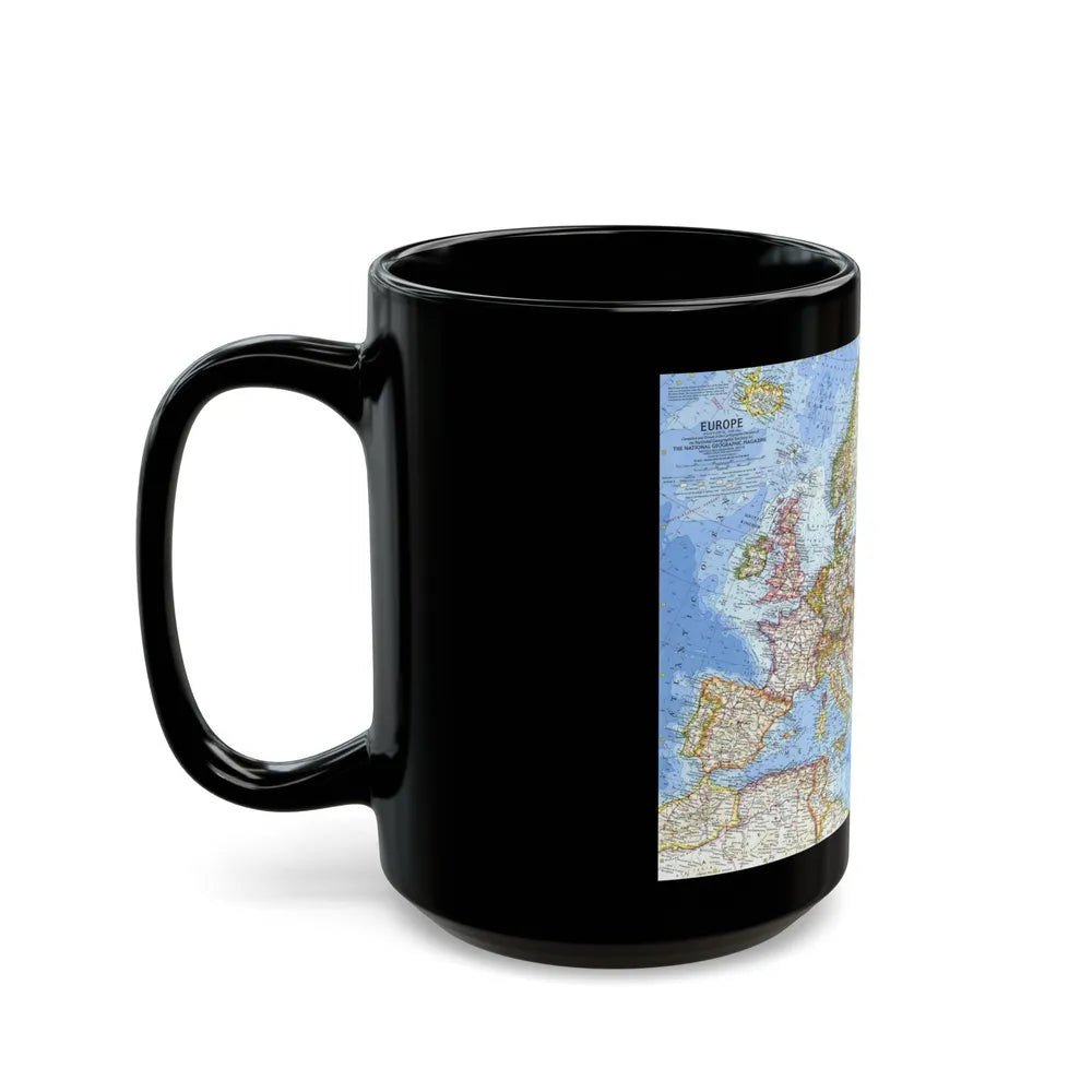 Europe (1962) (Map) Black Coffee Mug-Go Mug Yourself