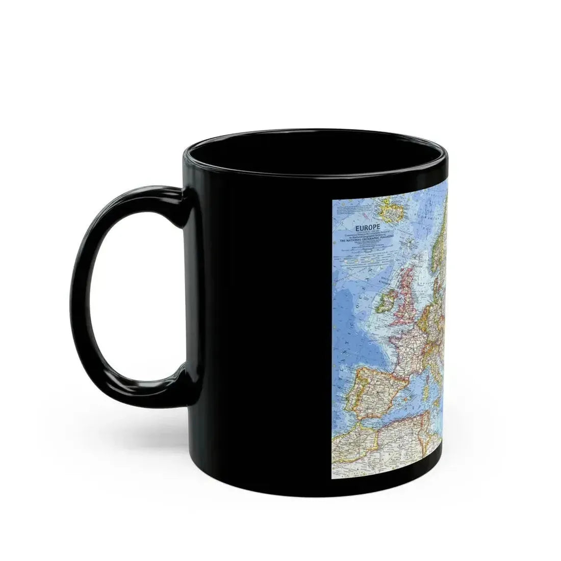 Europe (1962) (Map) Black Coffee Mug - Go Mug Yourself