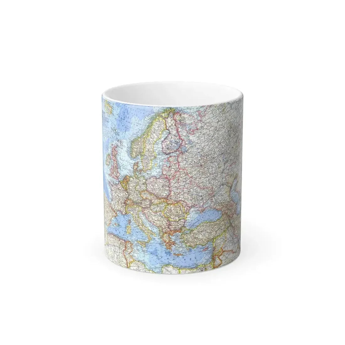 Europe (1962) (Map) Color Changing Mug 11oz Default Title 11oz - Go Mug Yourself