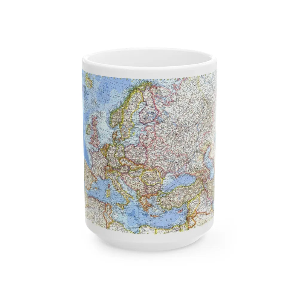 Europe (1962) (Map) White Coffee Mug-15oz-Go Mug Yourself