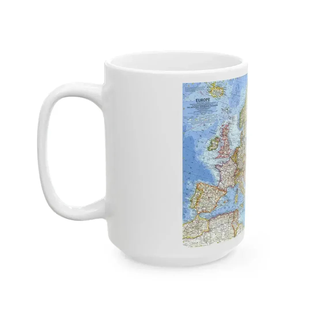 Europe (1962) (Map) White Coffee Mug - Go Mug Yourself