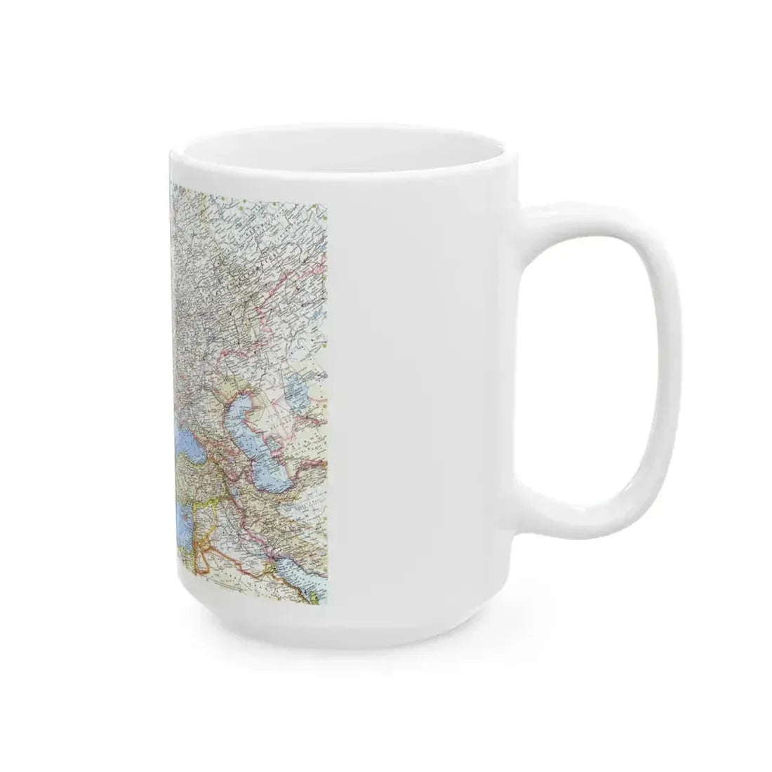 Europe (1962) (Map) White Coffee Mug - Go Mug Yourself