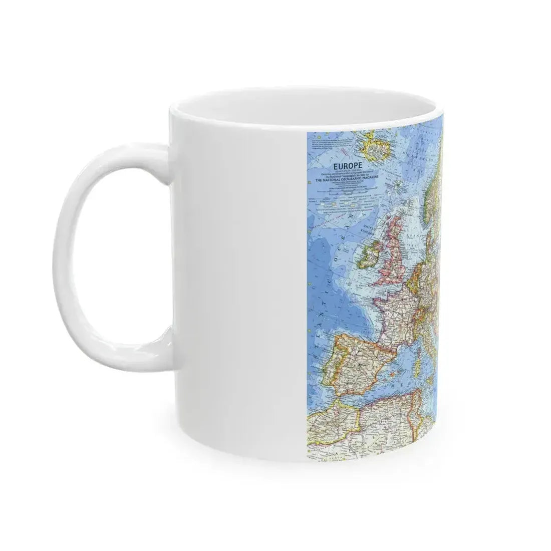 Europe (1962) (Map) White Coffee Mug - Go Mug Yourself