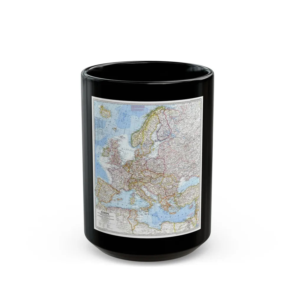 Europe (1969) (Map) Black Coffee Mug-15oz-Go Mug Yourself