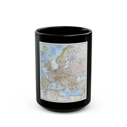 Europe (1969) (Map) Black Coffee Mug 15oz - Go Mug Yourself