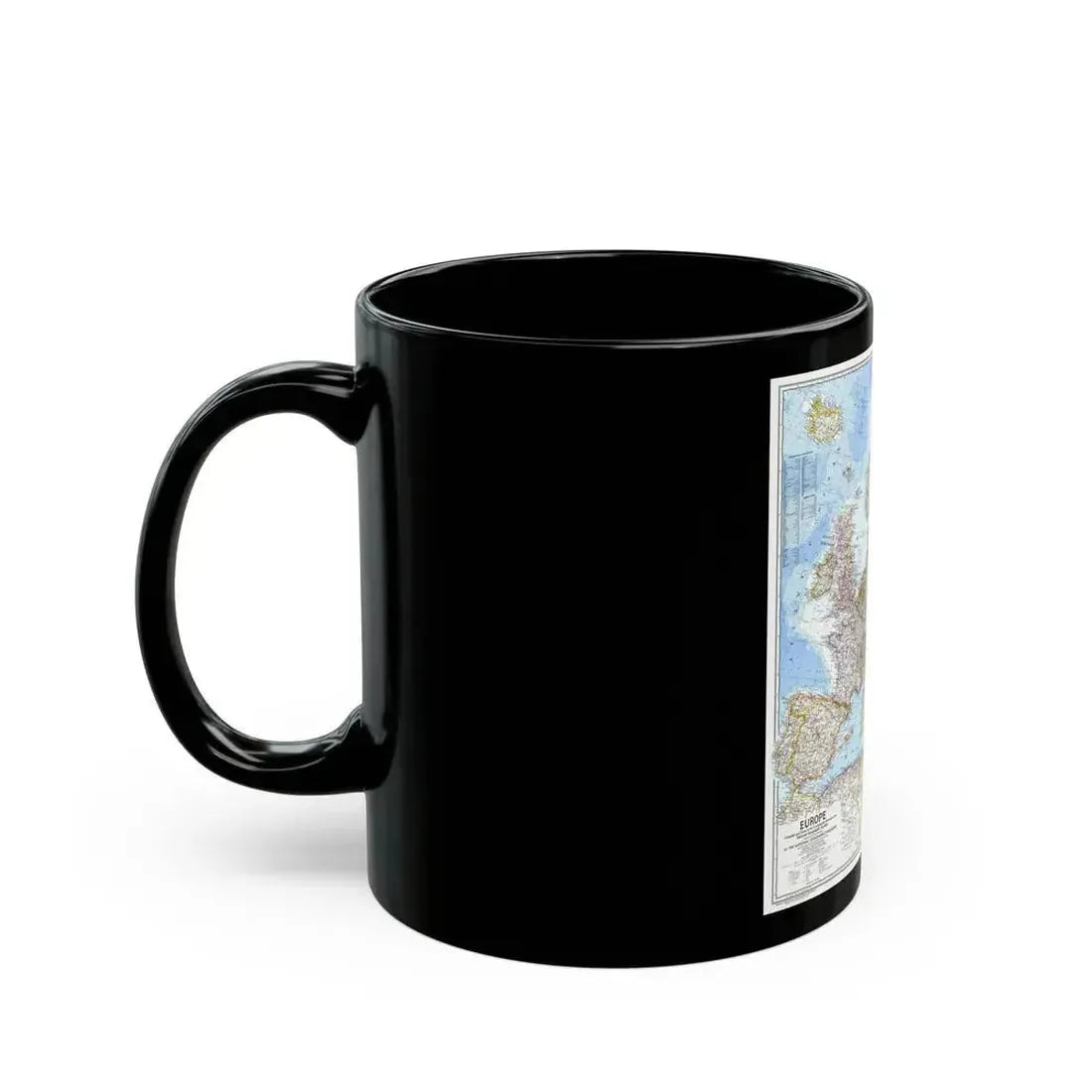 Europe (1969) (Map) Black Coffee Mug - Go Mug Yourself
