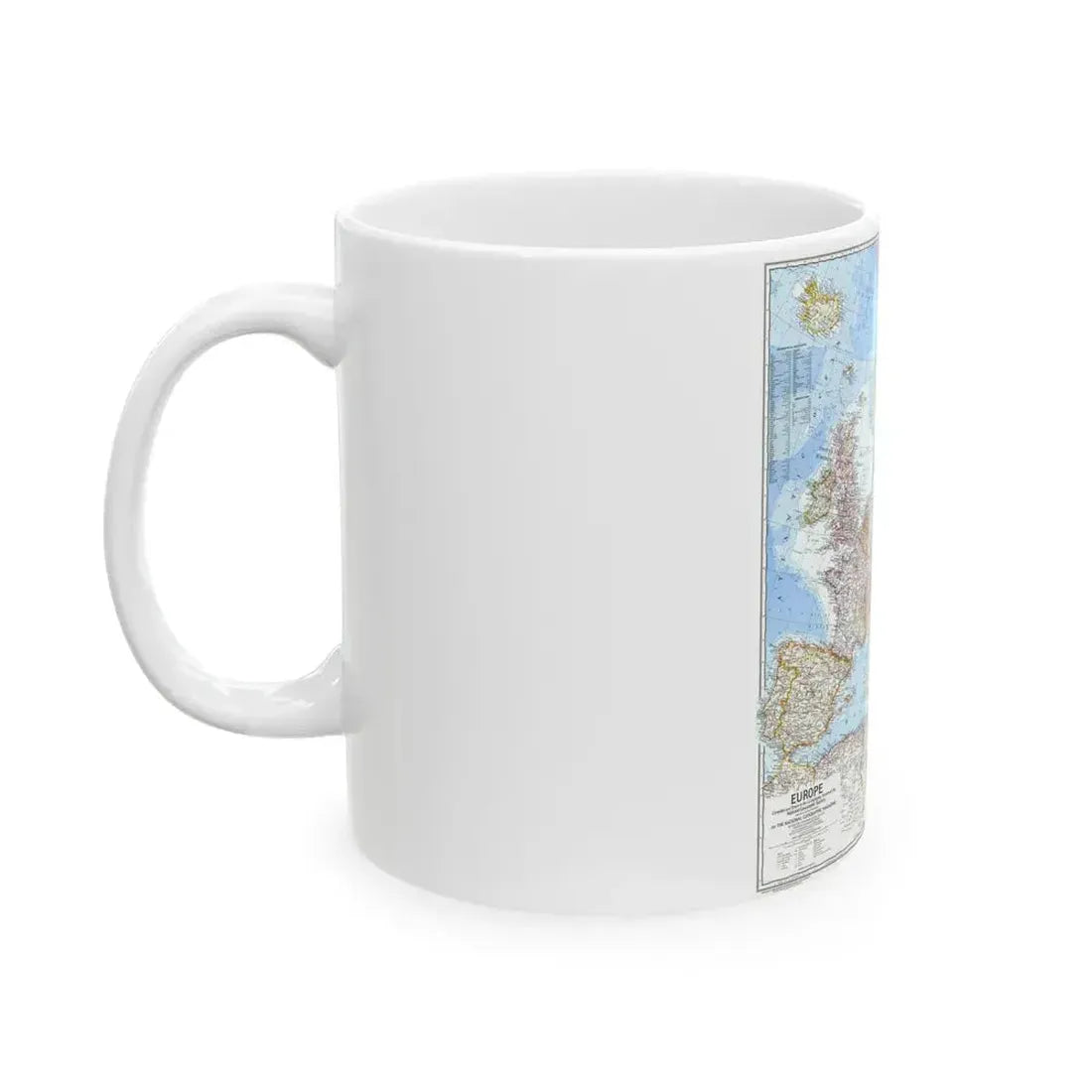 Europe (1969) (Map) White Coffee Mug - Go Mug Yourself