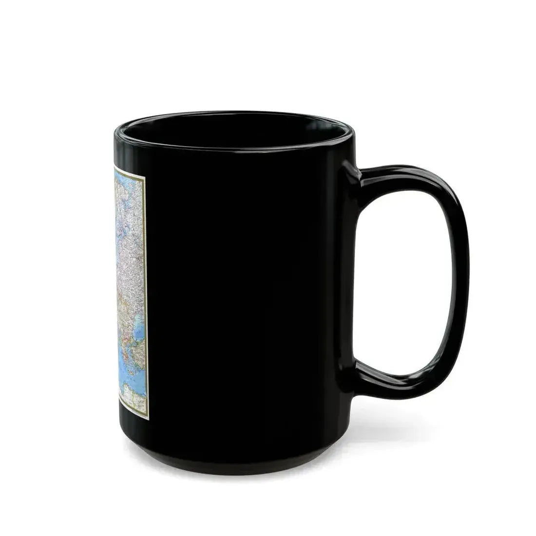 Europe (1977) (Map) Black Coffee Mug - Go Mug Yourself