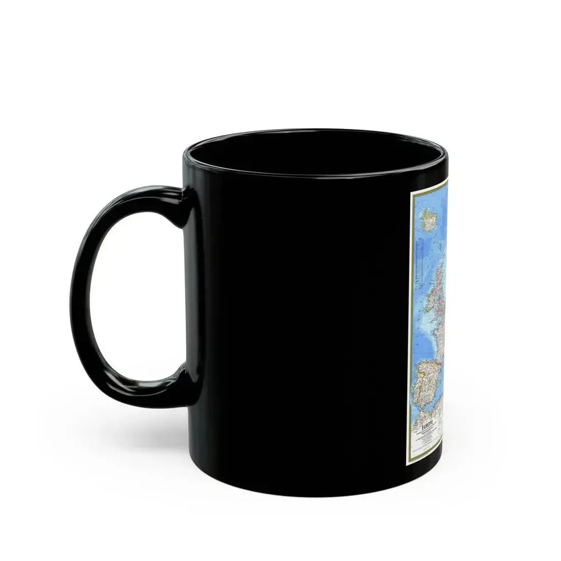 Europe (1977) (Map) Black Coffee Mug - Go Mug Yourself