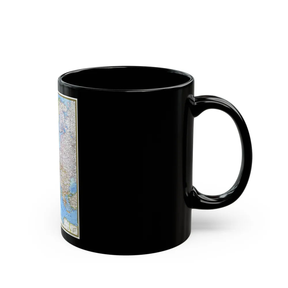 Europe (1977) (Map) Black Coffee Mug-Go Mug Yourself