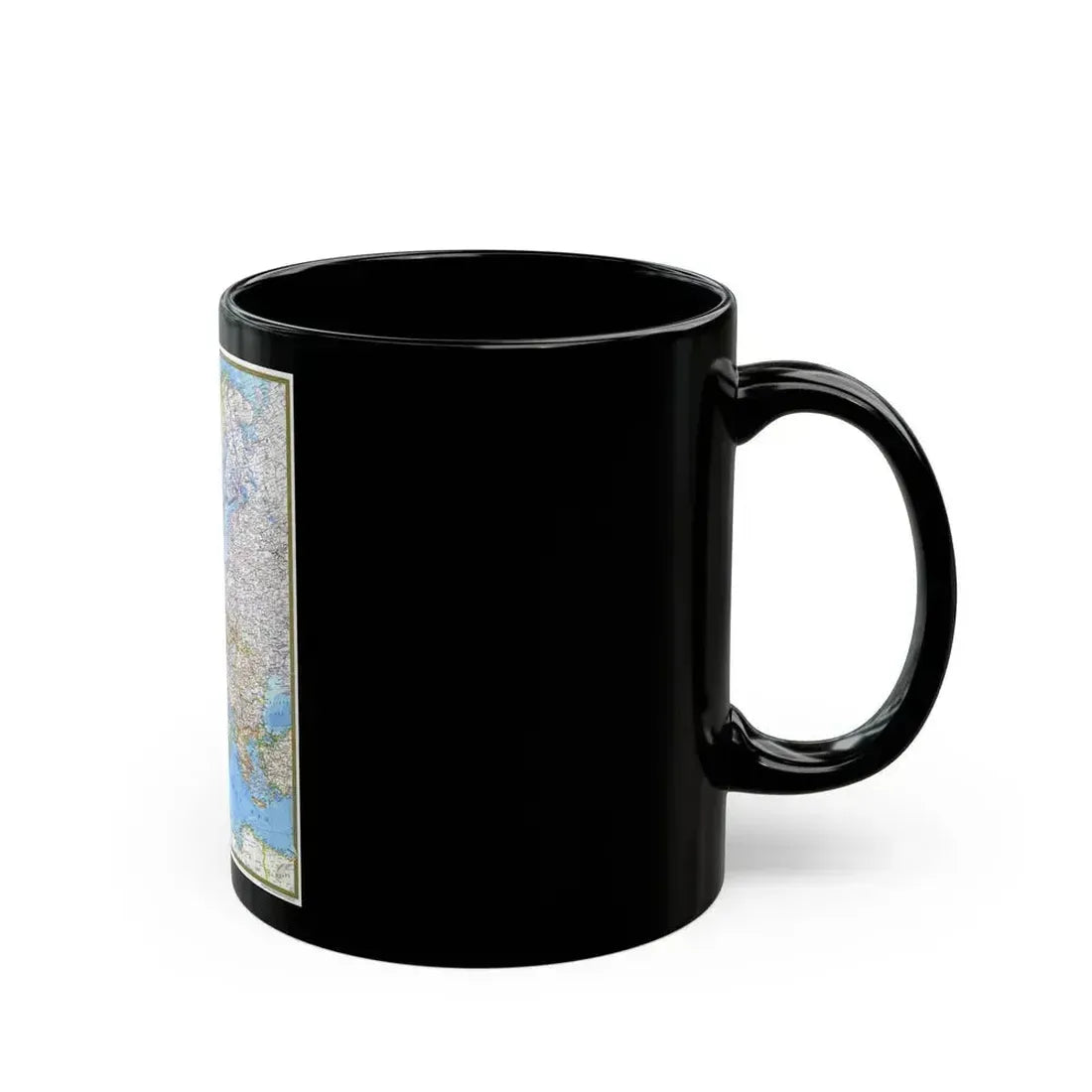 Europe (1977) (Map) Black Coffee Mug - Go Mug Yourself