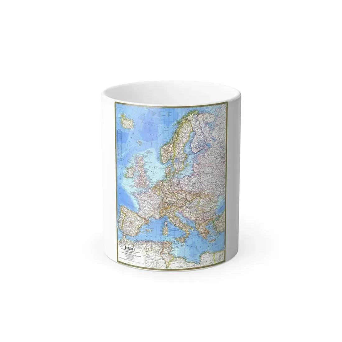Europe (1977) (Map) Color Changing Mug 11oz - Go Mug Yourself