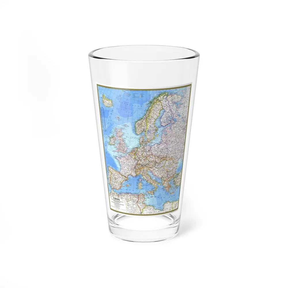 Europe (1977) (Map) Pint Glass 16oz-16oz-Go Mug Yourself