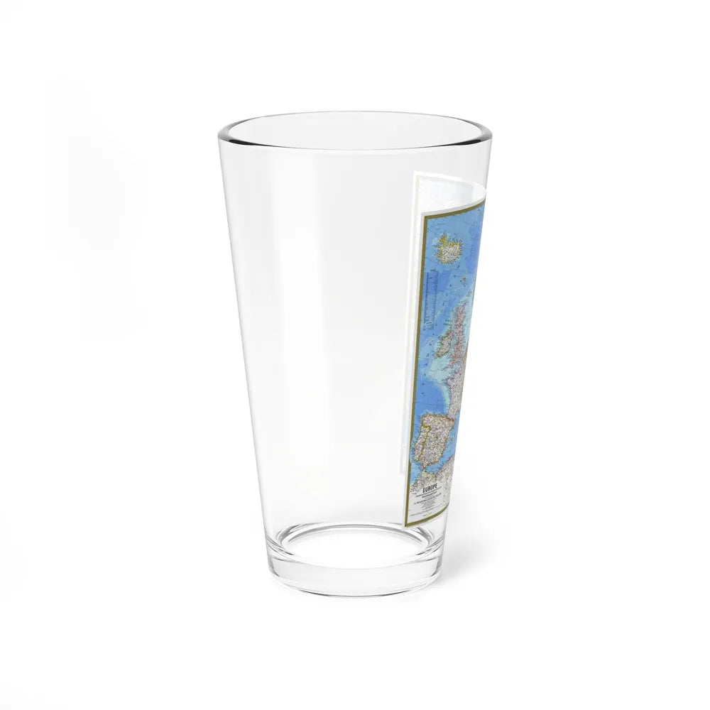 Europe (1977) (Map) Pint Glass 16oz-Go Mug Yourself