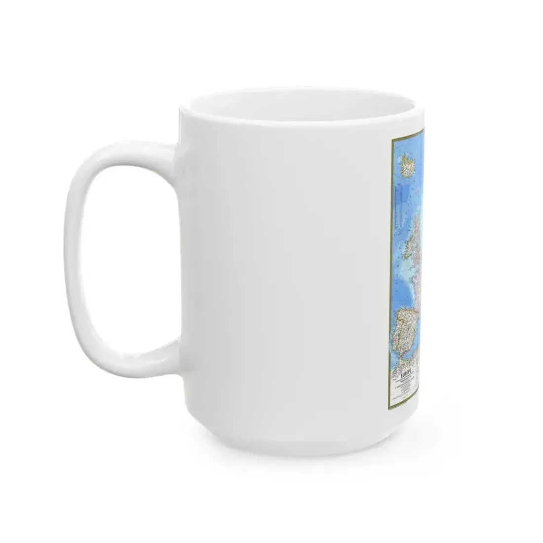 Europe (1977) (Map) White Coffee Mug - Go Mug Yourself