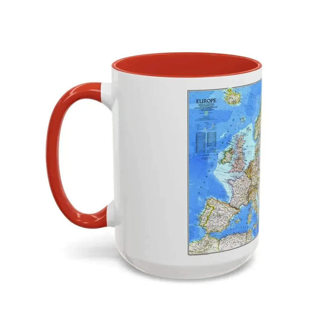 Europe (1983) (Map) Accent Coffee Mug - Go Mug Yourself
