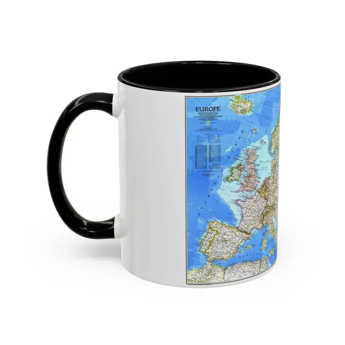 Europe (1983) (Map) Accent Coffee Mug - Go Mug Yourself
