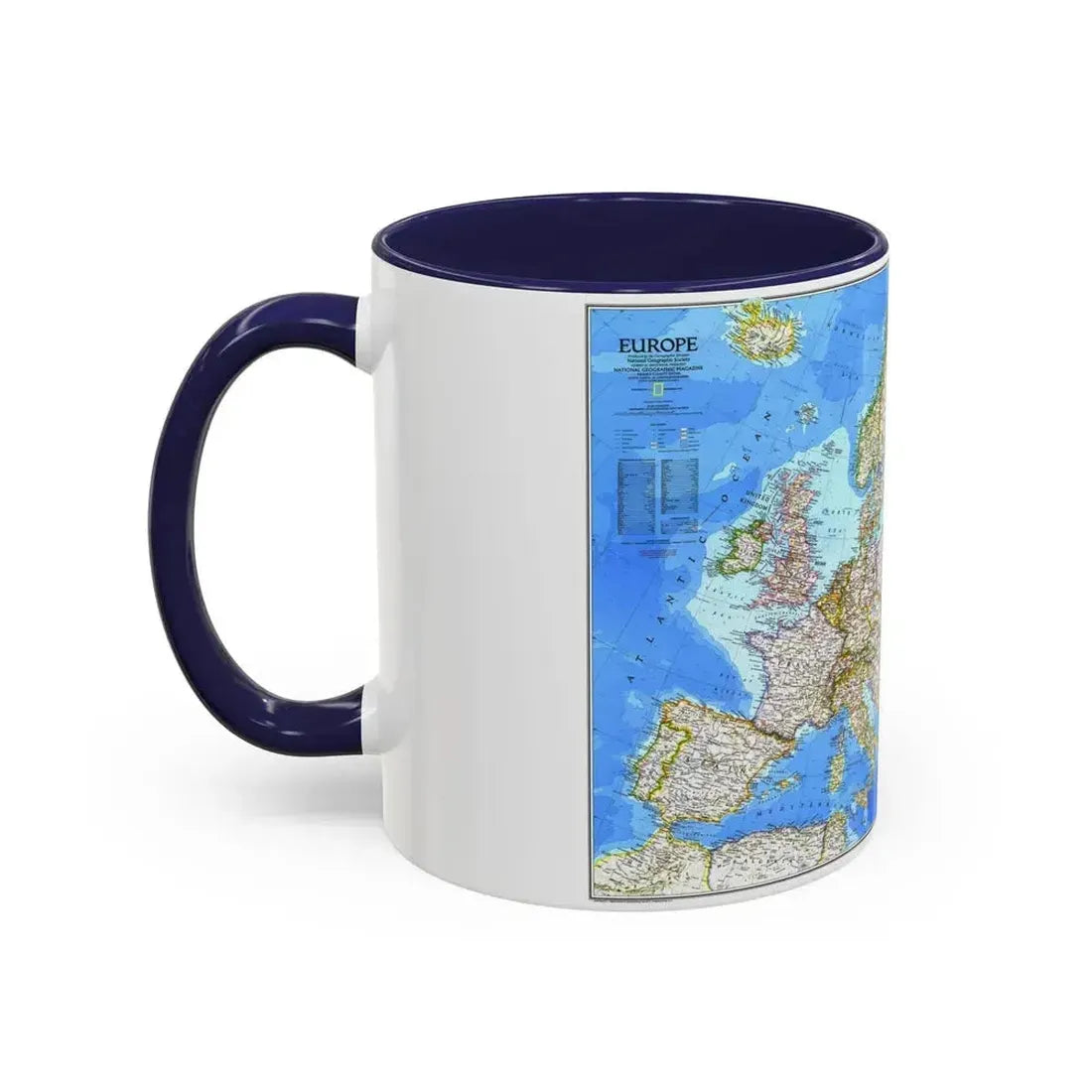 Europe (1983) (Map) Accent Coffee Mug - Go Mug Yourself