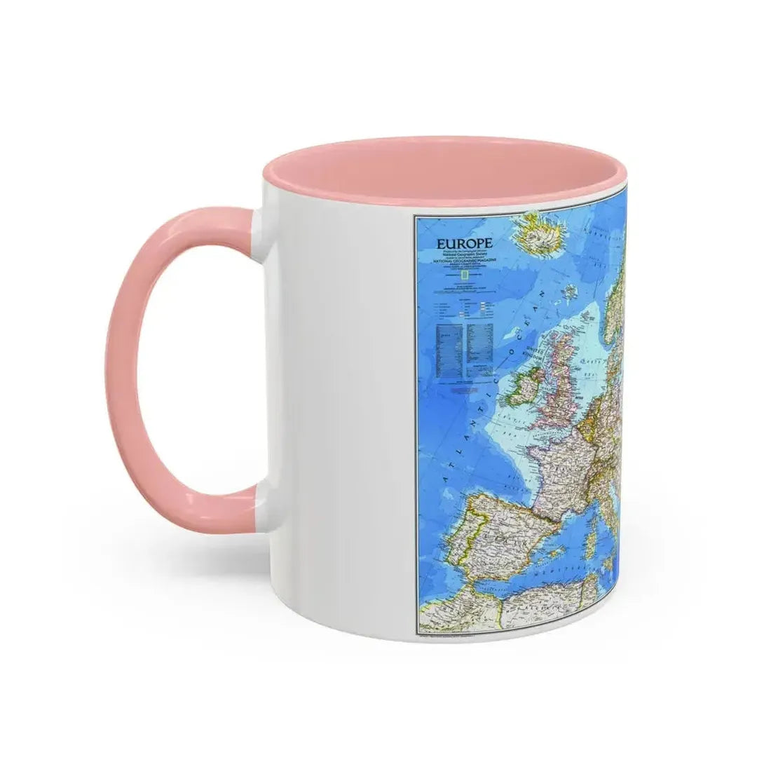 Europe (1983) (Map) Accent Coffee Mug - Go Mug Yourself