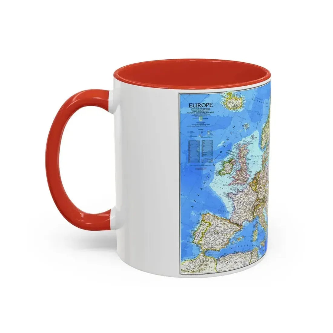 Europe (1983) (Map) Accent Coffee Mug - Go Mug Yourself