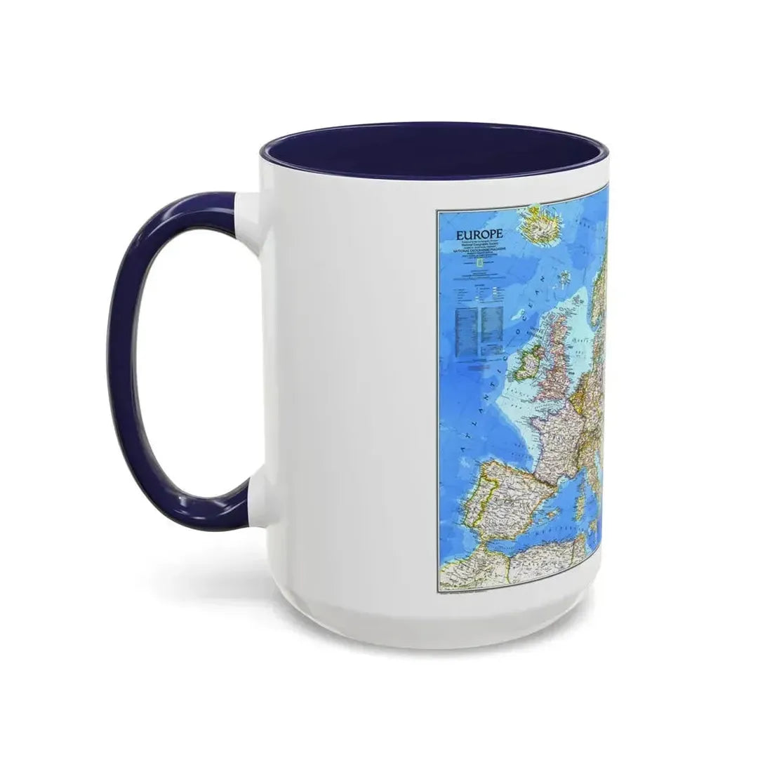 Europe (1983) (Map) Accent Coffee Mug - Go Mug Yourself