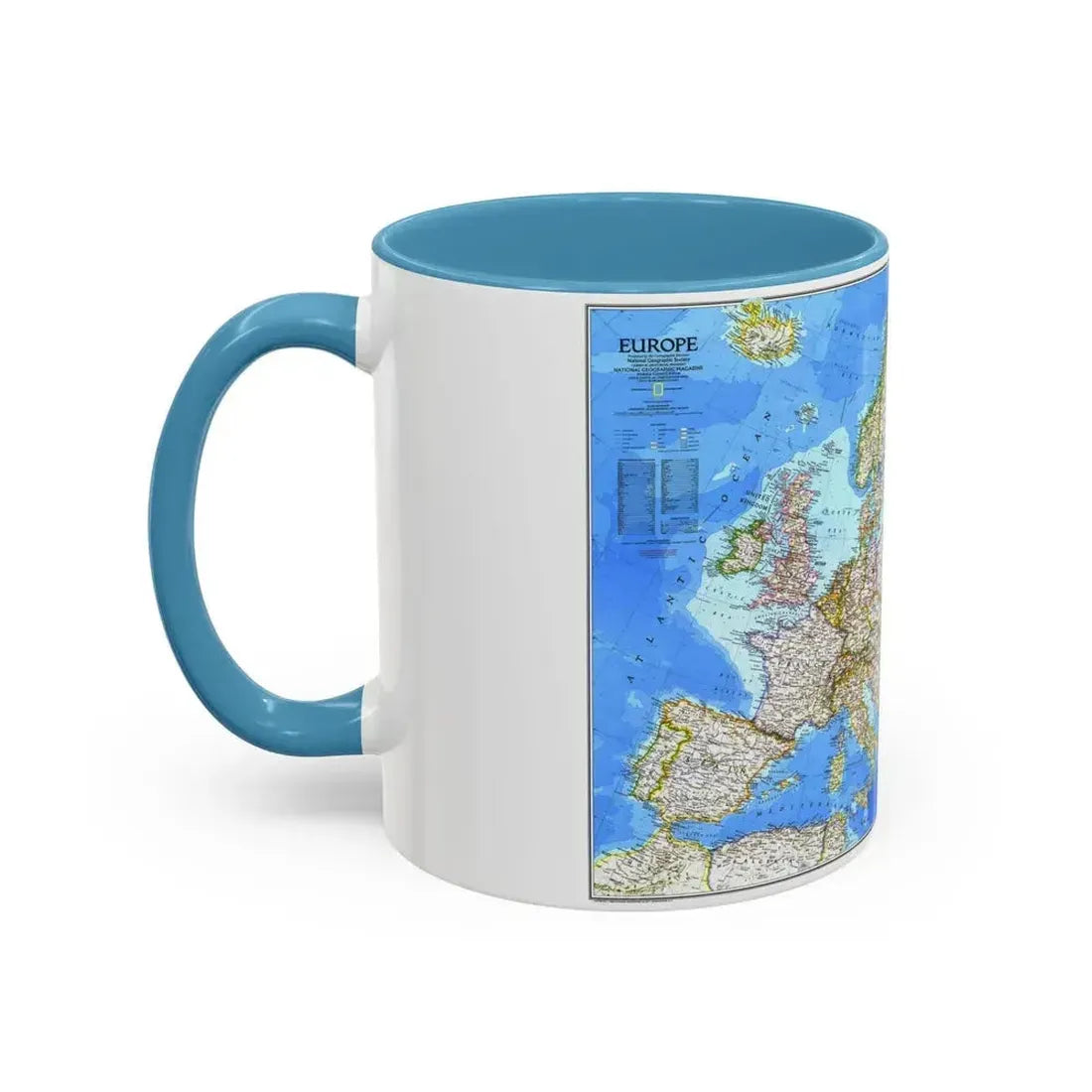 Europe (1983) (Map) Accent Coffee Mug - Go Mug Yourself