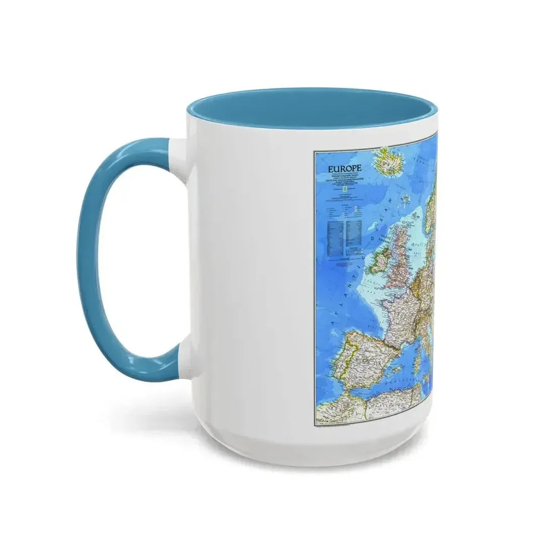 Europe (1983) (Map) Accent Coffee Mug - Go Mug Yourself