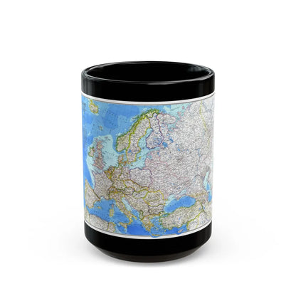 Europe (1983) (Map) Black Coffee Mug-15oz-Go Mug Yourself