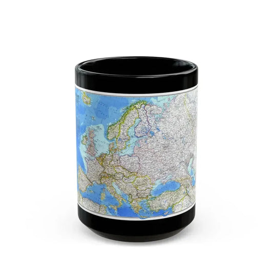 Europe (1983) (Map) Black Coffee Mug 15oz - Go Mug Yourself