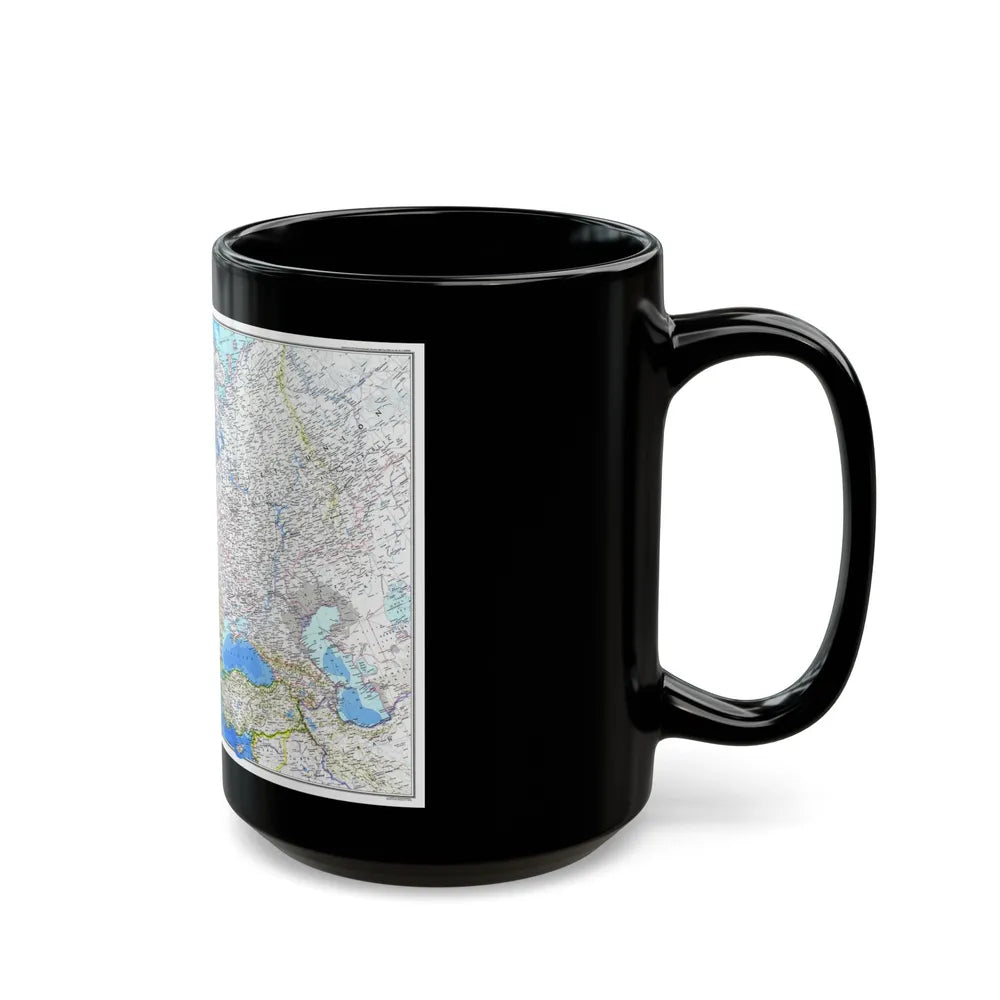 Europe (1983) (Map) Black Coffee Mug-Go Mug Yourself