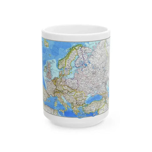 Europe (1983) (Map) White Coffee Mug 15oz - Go Mug Yourself