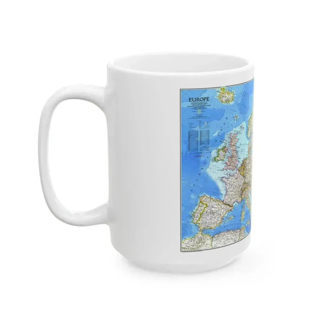Europe (1983) (Map) White Coffee Mug - Go Mug Yourself