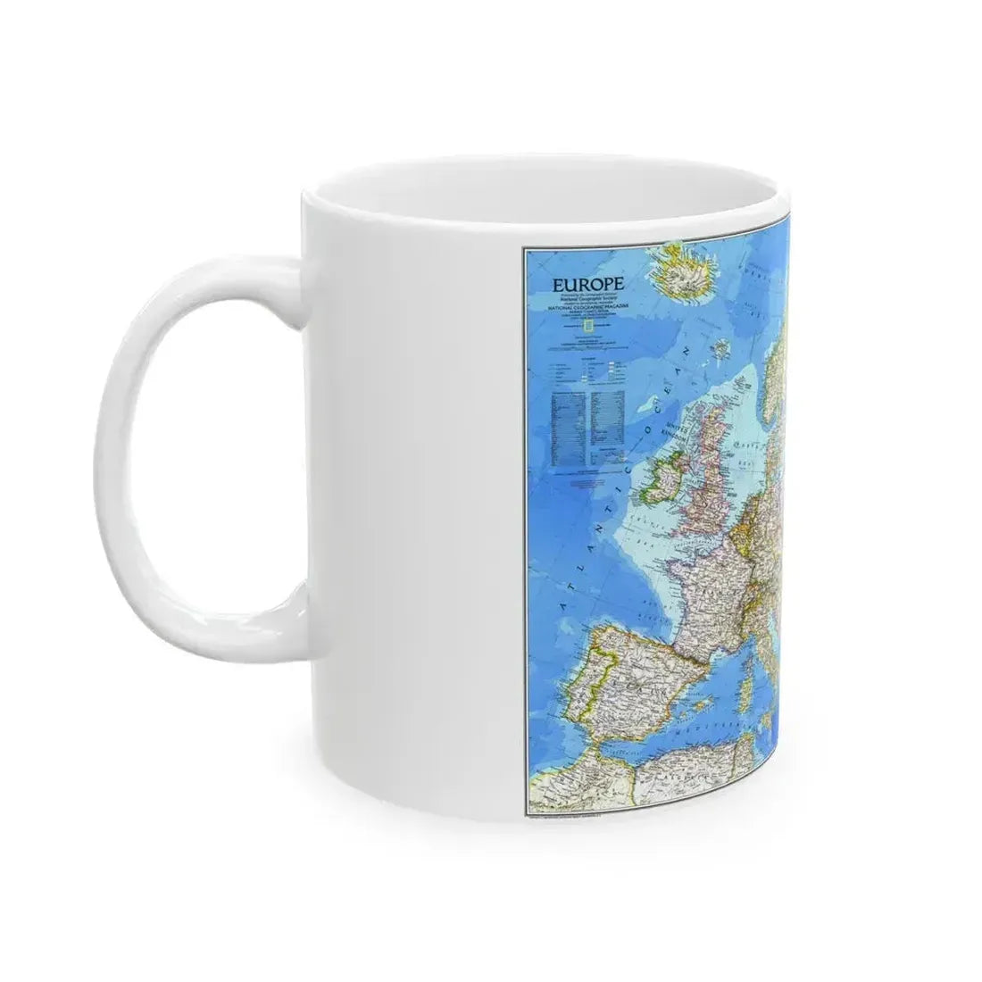 Europe (1983) (Map) White Coffee Mug - Go Mug Yourself