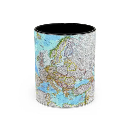 Europe (1992) (Map) Accent Coffee Mug 11oz Black - Go Mug Yourself