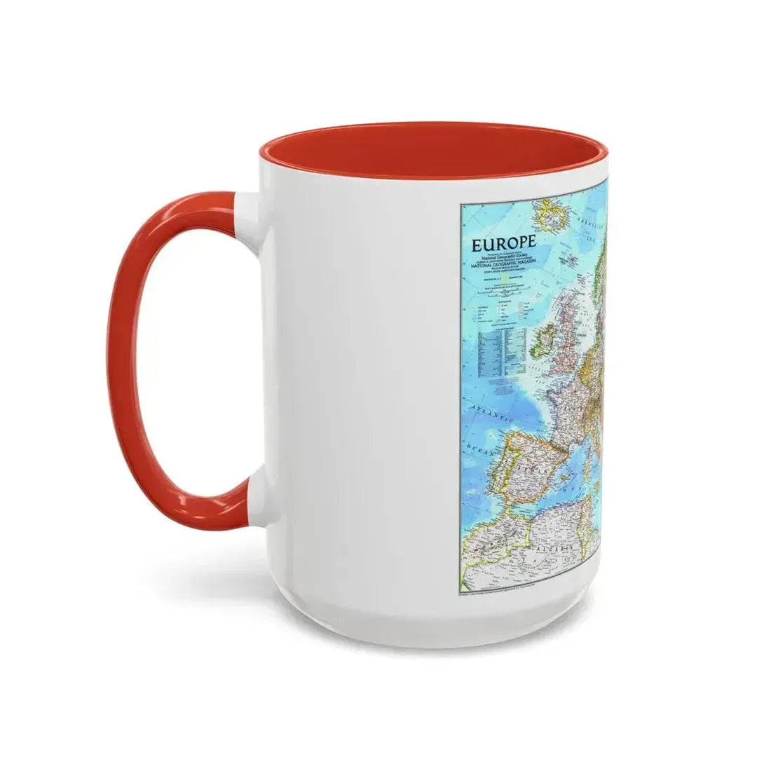 Europe (1992) (Map) Accent Coffee Mug - Go Mug Yourself