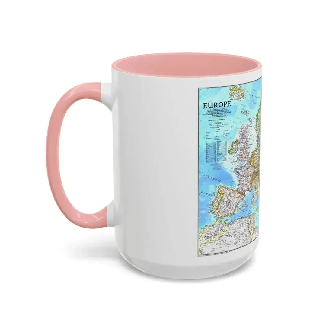 Europe (1992) (Map) Accent Coffee Mug - Go Mug Yourself
