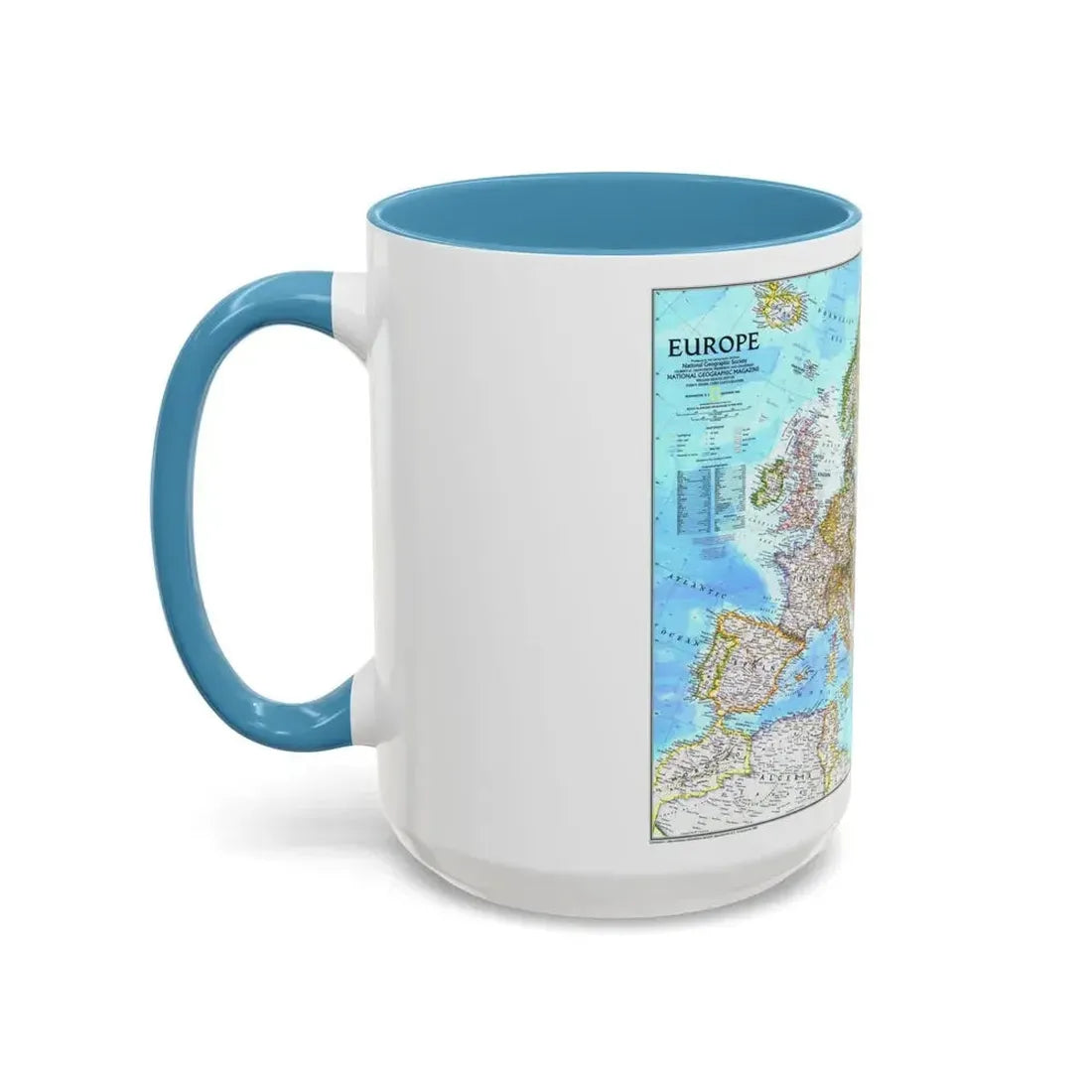 Europe (1992) (Map) Accent Coffee Mug - Go Mug Yourself
