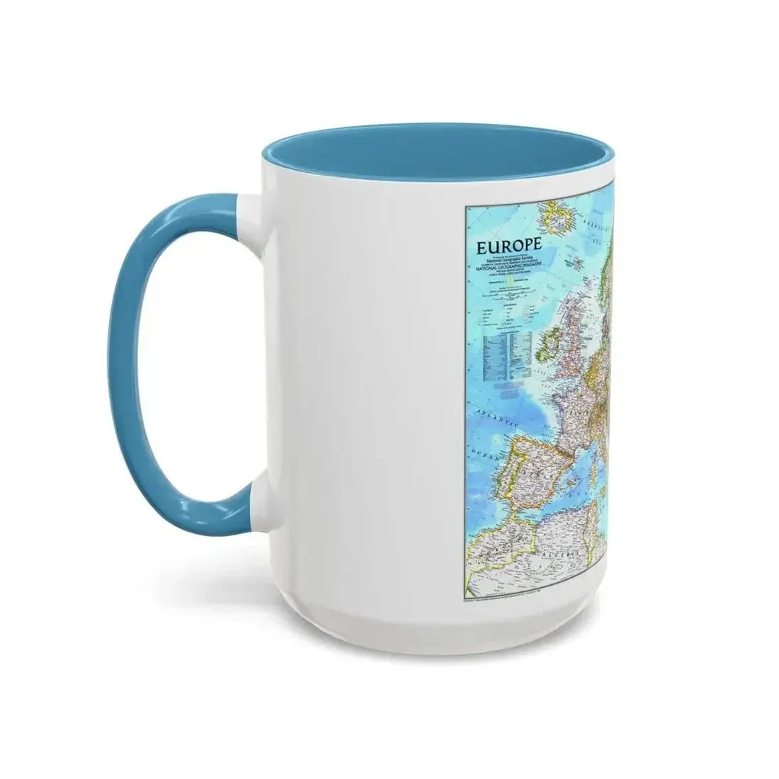 Europe (1992) (Map) Accent Coffee Mug - Go Mug Yourself
