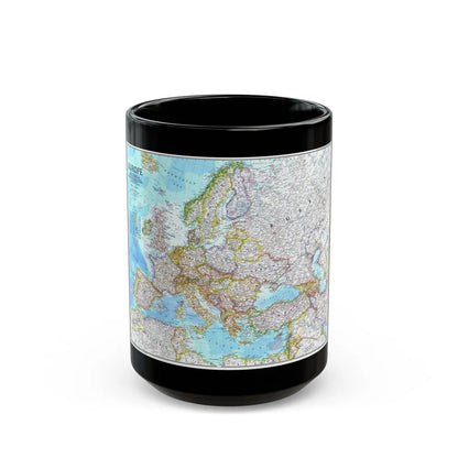 Europe (1992) (Map) Black Coffee Mug-15oz-Go Mug Yourself