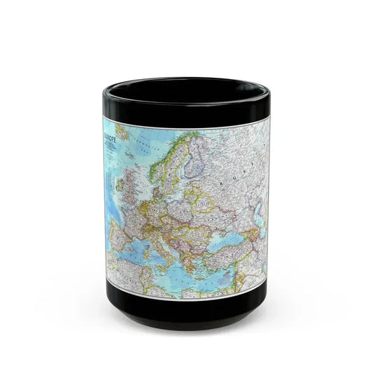 Europe (1992) (Map) Black Coffee Mug 15oz - Go Mug Yourself