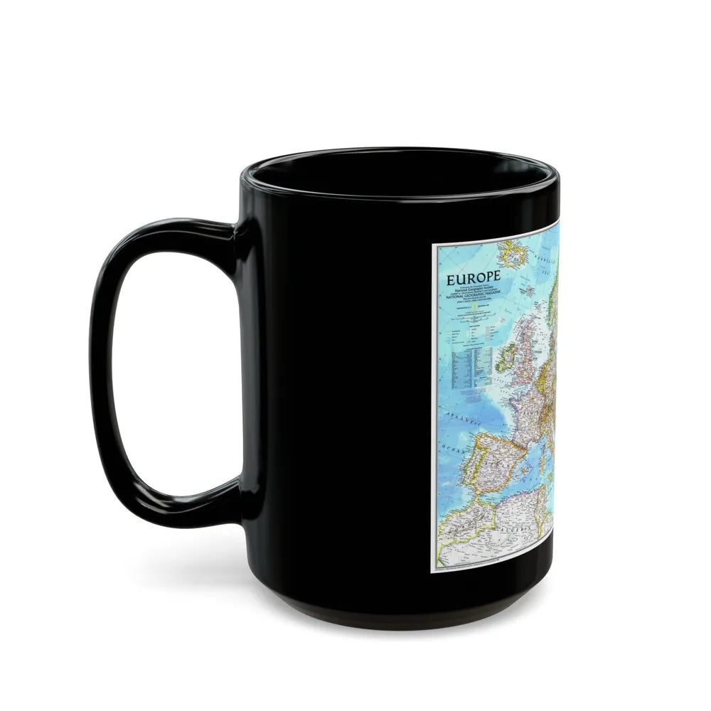 Europe (1992) (Map) Black Coffee Mug-Go Mug Yourself