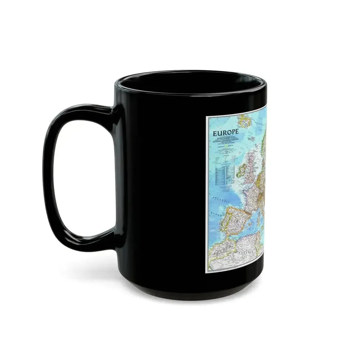 Europe (1992) (Map) Black Coffee Mug - Go Mug Yourself