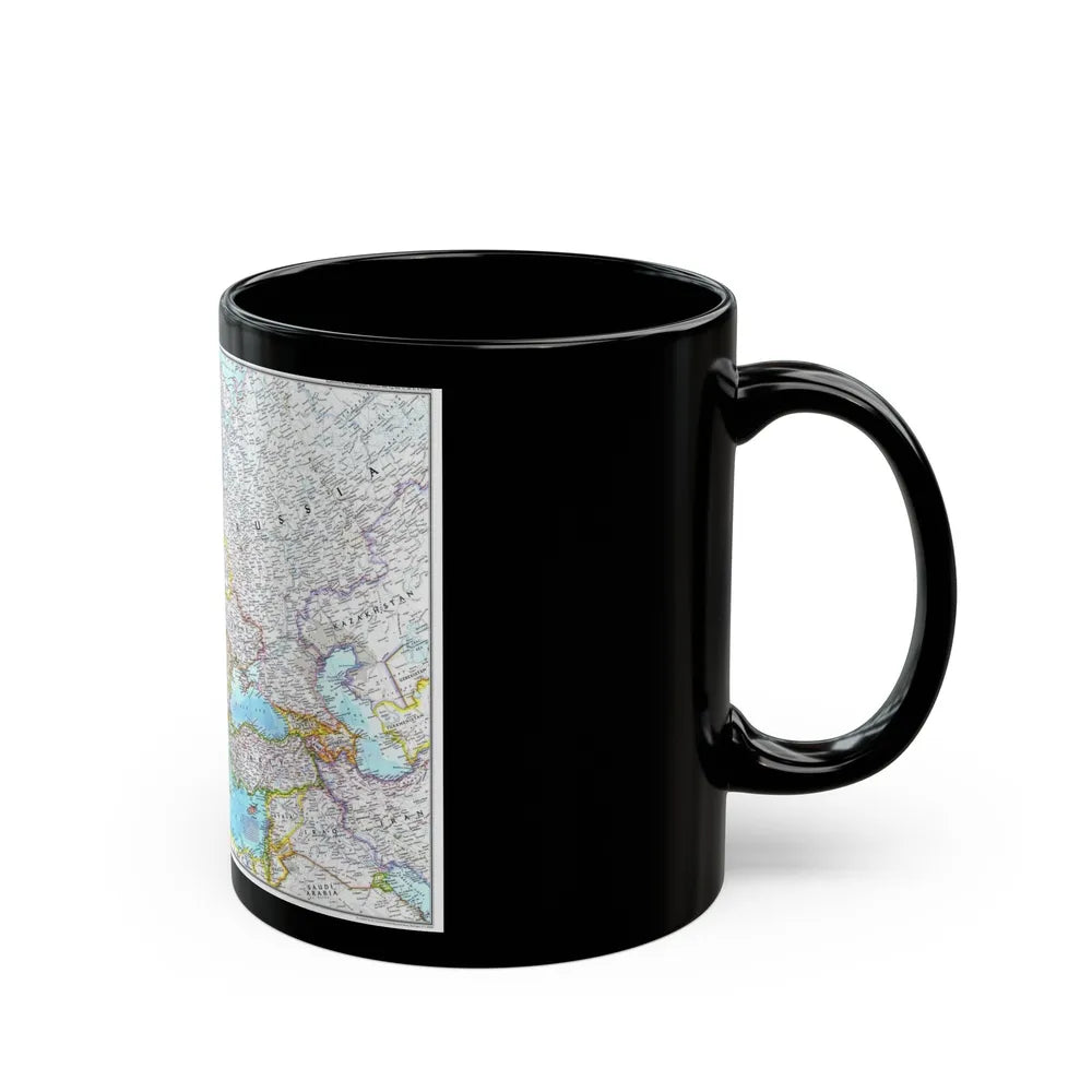 Europe (1992) (Map) Black Coffee Mug-Go Mug Yourself