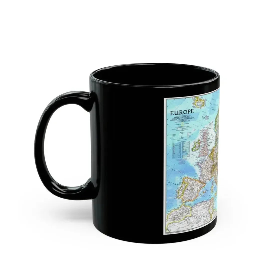 Europe (1992) (Map) Black Coffee Mug - Go Mug Yourself