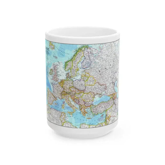 Europe (1992) (Map) White Coffee Mug 15oz - Go Mug Yourself