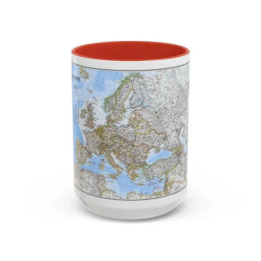 Europe (2004) (Map) Accent Coffee Mug 15oz Red - Go Mug Yourself
