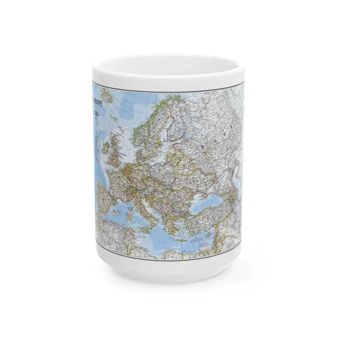 Europe (2004) (Map) White Coffee Mug 15oz - Go Mug Yourself