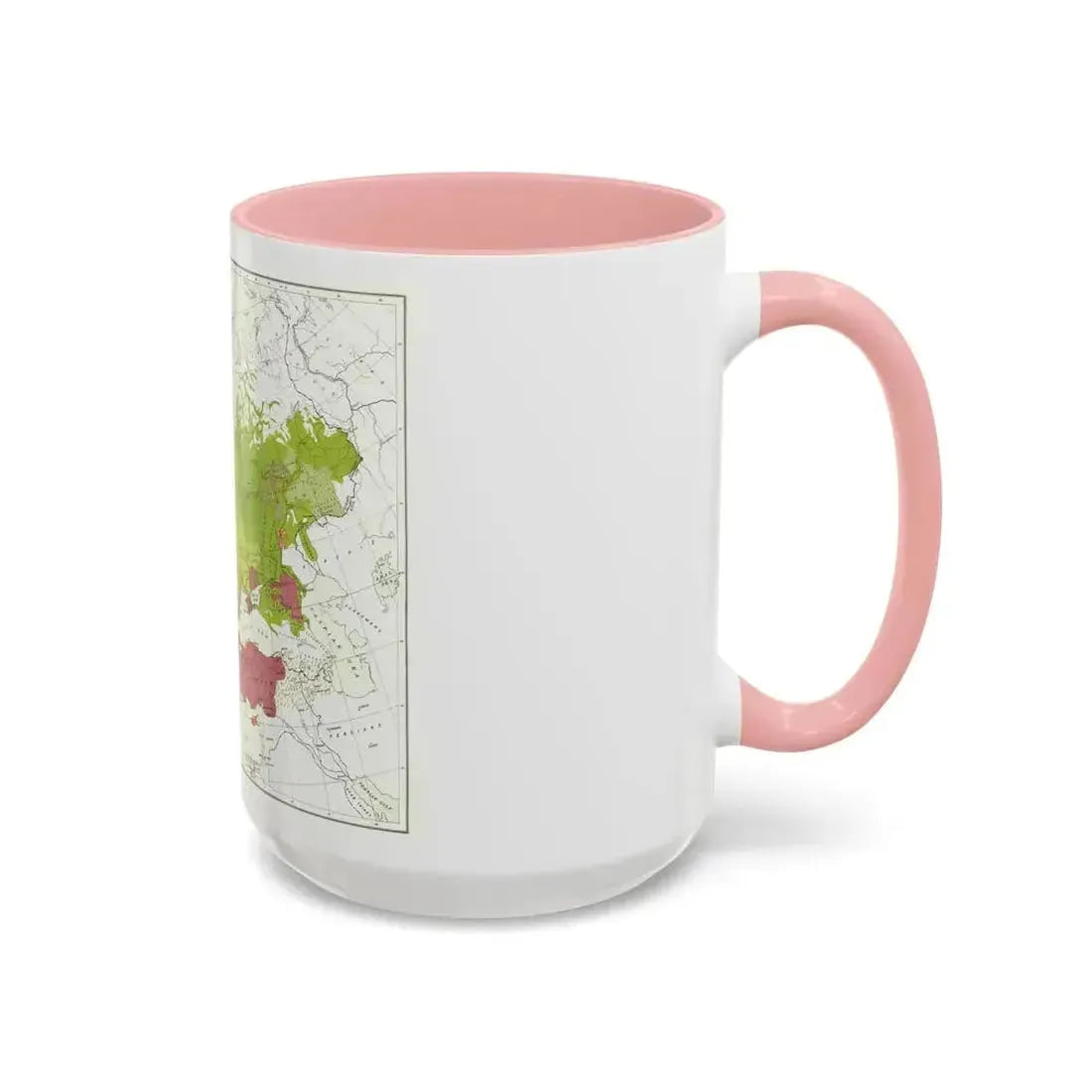 Europe & Adjoining Asia & Africa - The Races of (1919) (Map) Accent Coffee Mug - Go Mug Yourself